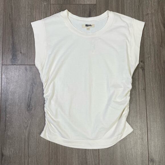 Madewell Sutro Muscle Casual Luxe Side Cinch Jersey Top US Women's XS New - Picture 2 of 5